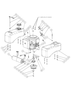 Kohler Engine Assembly Diagram and Parts List for Z-FORCE48 53AA5B6V-53AA5B6V710 Cub Cadet Lawn Tractor